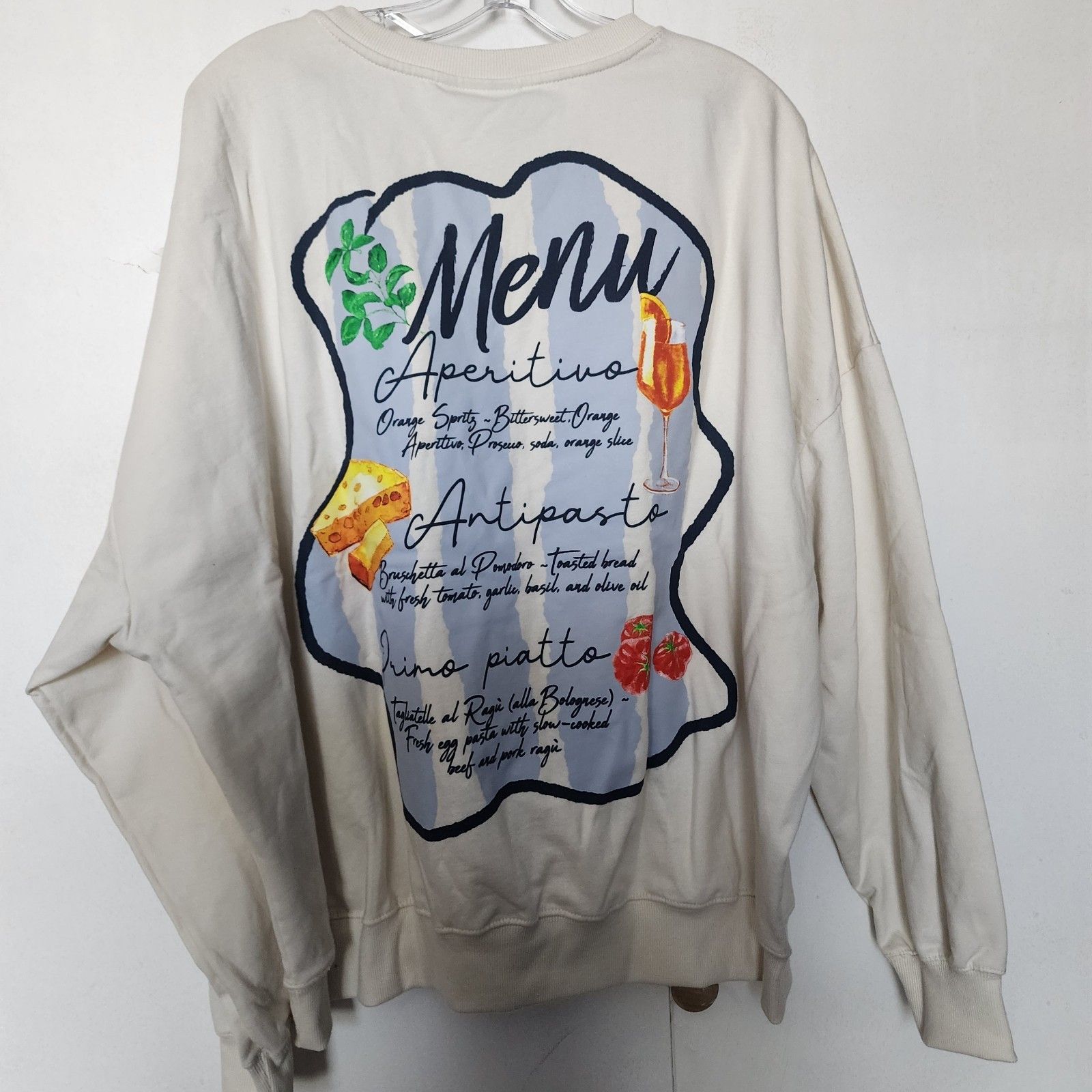 Skinnydip London White Fleece Crewneck Pullover Sweatshirt Graphic Print Xxl Nwt — image 2 of 5